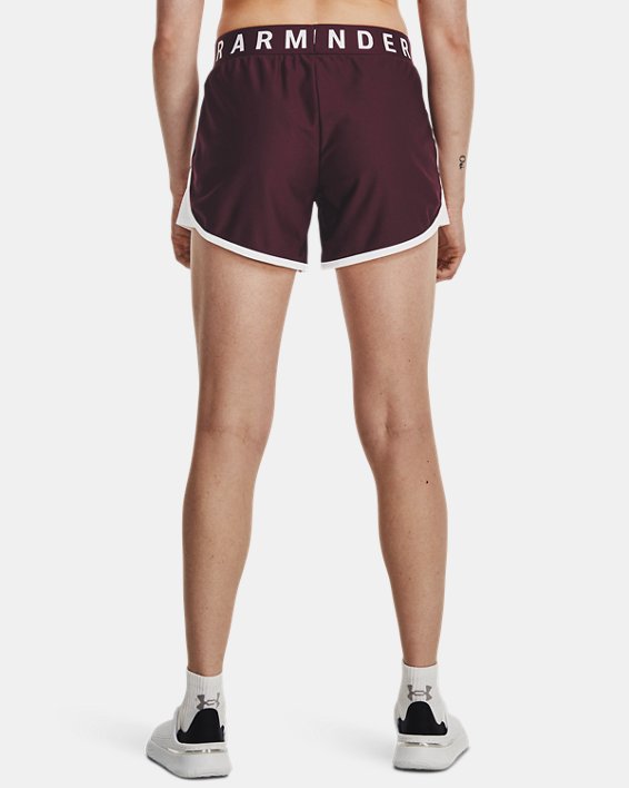 Women's UA Play Up 5" Shorts in Maroon image number 1